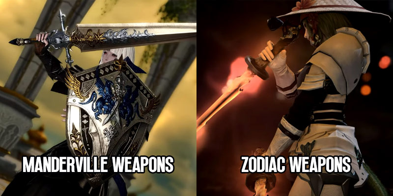 FFXIV Manderville and Zodiac Relic Weapons